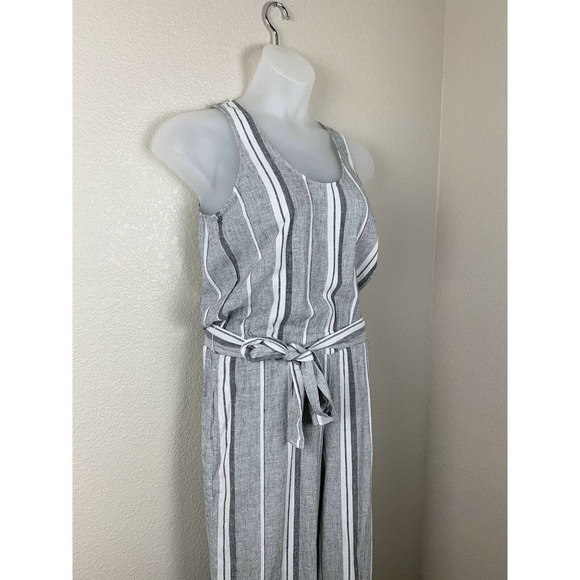 Cloth & Stone Linen Blend Striped Jumpsuit - Picture 3 of 9